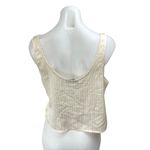 We Wore What Cream Floral Striped Sleeveless Cami Camisole Crop Tank Top Size M Photo 1