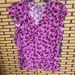Terra & Sky  Purple Floral Blouse Size 4X Photo 0
