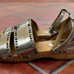 Free People  Metallic Studded Ankle Strap Sandals Size 10 Photo 1