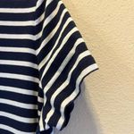 Michael Kors Womens Blue Striped T-Shirt Dress Lace-Up Neck Casual Summer Size L Photo 5