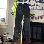 Reformation  Cynthia Shadow Checked High Rise Straight Long Jeans 25 Photo 2