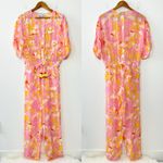 TAJ SABRINA CRIPPA Jumpsuit Womens Size XS Resortwear Luxury Vacation Beach Trip Pink Photo 1