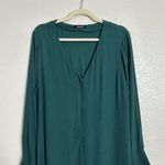 Madewell Smokey Spruce Button Down Novel Dress, Sz Large Photo 3