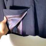 Eddie Bauer One Button Charcoal Grey Shoulder Padded Women Blazer Size 4 Petite Photo 3