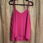 Torrid  Sophie Hot Pink Blue Floral Embroidered Chiffon Tank Top 0 Large Photo 1