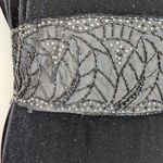 90s Vintage Velvet JR Nites Short Sleeve Long Formal Gown Dress Black Size 6 Photo 6