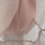 Anthropologie  Soft Pale Pink Textured Puff Sleeve Baby Doll Midi Dress size XS Photo 11