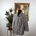 Peter Nygard  Black and White Patterned Blazer women’s Plus 22 Open Front Snap Photo 6