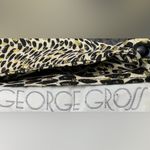 Vintage George Gross Metallic Gold Black & White Patterned Dress Animal Print Multiple Size 8 Photo 5