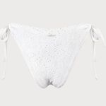Berlook Textured Tie Bikini Bottom ONLY 69 White Photo 8