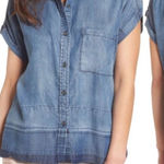 Rails  Courtney Dark Wash Tencel‎ Fabric  Released Hem Top Size Small Photo 0