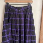 Mara Hoffman Tulay Midi Skirt Penny Plaid Black And Purple Photo 10
