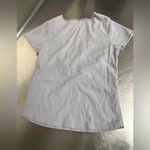 Brandy Melville  Blue Short Sleeve Ruched V Neck Cropped Top - One Size - VGUC Photo 3