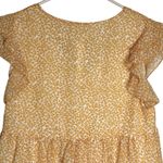 Gaevet Ditsy Floral Layered Sleeve Tunic Dress Lined‎ NWT Medium Women’s Yellow Photo 6