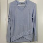 Athleta  XS Light Blue Long Sleeve Cross Hem Sweater Sweatshirt Photo 1