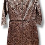 Oasis  Grey Metallic Gold Dress UK 12 Black Jacquard Shift Knee Length Stretch Photo 1