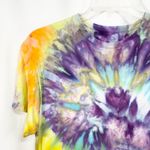 Fruit of the Loom Fruit of‎ the Loom Large Top Handmade Tie Dye Shirt Colorful Purple Yellow 864 Photo 3
