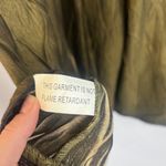 Neesh by DAR Shiny Green Crinkle Crushed Taffeta Aline Circle Skirt Size Large Photo 10