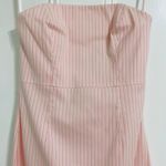 EXPRESS Stretch Pink Strapless Floral Dress Photo 3