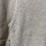 Free People Women Medium Beaded Peter Pan Collar Sweater Cream Top Cozy Casual Photo 4