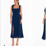 Show Me Your Mumu  Claire Midi Dress in Rich‎ Navy Crisp Blue size xs Photo 5