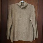 Aritzia TNA Tan Textured Mock Neck Chunky Sweater Size M Size M Photo 0