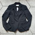 Banana Republic NWT Women's Black Wool-Blend 2-Button Blazer Size 4 Photo 2