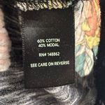 Torrid  Black Floral Short Sleeve Classic Fit V-Neck Pocket Tee Shirt - size 1 Photo 6