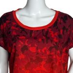 Shirt Women Small The Nike Tee Red Ombre Camo Print Cap Sleeve Athletic Cut Photo 3