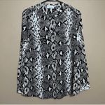 Calvin Klein Women’s snake skin print button down blouse workwear business wear Photo 1