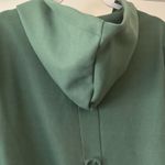 Women’s Hooded Coat M Sage Green Cotton Spandex Snaps Distinctive Details New Size M Photo 8