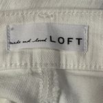 Loft SZ 26/2 Skinny Crop Jeans Mid-Rise Stretch Frayed Hems Pocket Zip-Fly White Photo 7