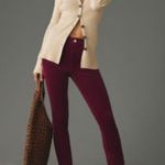 Pilcro Anthropologie Women 25 New Skinny Maroon Purple High-rise Cords Pants Photo 10