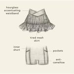 Blogilates Women's Large Lilac Purple Ballerina Skorts Skirt Ruffles Activewear Photo 3