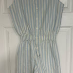 Cabin creek Blue And White Stripe Romper Size 8 Photo 0
