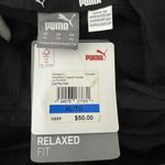 Puma Sweatshirt Women XL Black White Amplified Crop Hoodie Casual Athleisure Photo 8