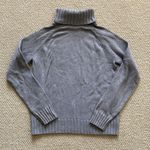 Pria Turtleneck Sweater Pullover Shirt Ribbed Soft Stretchy Size Medium Gray EUC Photo 6