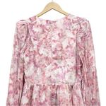 Bardot NWT Zelina Long Sleeve Mini Dress Corset Bodice Pink Floral Size 4 NEW Photo 6