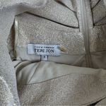 Teri Jon Rickie Freeman Gold Ruched Wrap Shimmer Formal Party Dress Size 8 Photo 1