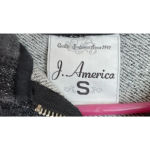 J. America PBR Professional Bull Riders Womens Black Metallic Full Zip‎ Hooded Jacket Small Photo 3