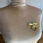 Vintage AJC Car Dog Lady gold tone Brooch Photo 5