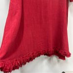 Umgee  L Ruffled Mini linen blend Sundress Raglan tiered Sleeves distressed hem Photo 7