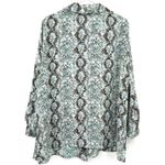 Gilli Size 2XL Long Sleeve Blouse Blue Black Snake Print Design Top Shirt Photo 1