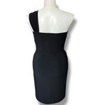 Ronni Nicole Vintage Womens One Shoulder Mini Dress Black Gold Y2K 90s Size 12 Photo 4