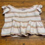 American Eagle  Outfitters Smocked Off The Shoulder Peplum Top Women's Size L G G Photo 4