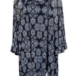 Black & White Catherine’s 3x  3/4 Sleeve Sheer Lined Blouse cottagecore Photo 2