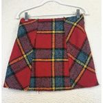Urban Outfitters Skirt Womens Small Red Plaid Wrap Mini Buckle Academia Preppy Photo 1