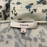 Vince  Floral Asymmetrical Shift Dress Aloe Medium M Photo 7