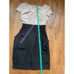 H&M light pink and black color block pleated dress Sz 4 Photo 6