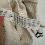 Hollister  Classic White Navy Trim Cable Knit V-Neck Sweater Women’s Small VTG Photo 5